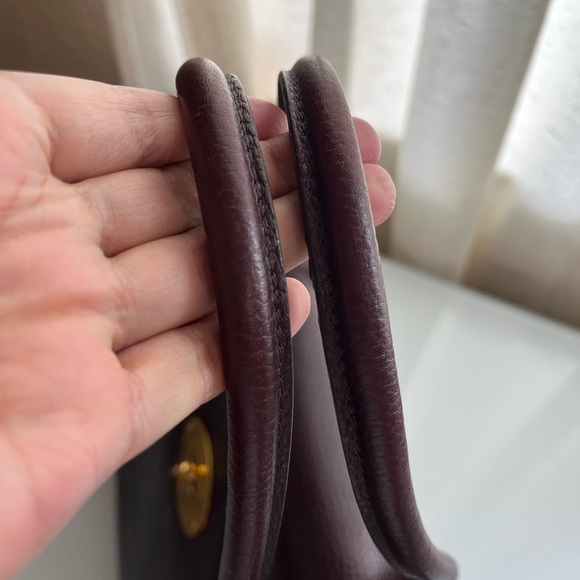 MULBERRY BLACK CHERRY GRAINED LEATHER BAYSWATER - Picture 3 of 16